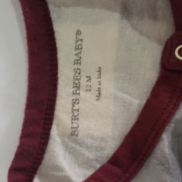 3/$30 BURTS BEES BABY Buffalo Check layered Footless Organic Cotton Onesie - Picture 5 of 5